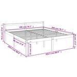 vidaXL Lit pour personne âgée 200x200 cm bois massif de pin
