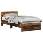 vidaXL Cadre de lit Bois ancien 90 x 200 cm Bois d'ingénierie