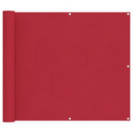 vidaXL Écran de balcon 90 x 200 cm Tissu Oxford Rectangulaire Rouge