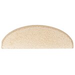 vidaXL Tapis d'escalier 10 Pièces 65x21x4 cm Crème