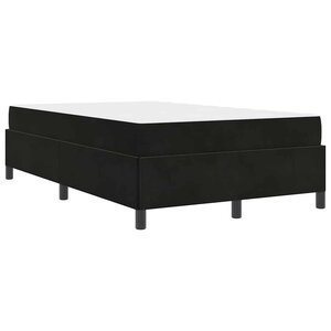 vidaXL Cadre de lit avec matelas Noir 120 x 190 cm tissu
