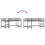 vidaXL Lit mezzanine pour enfants Noir 99 5 x 200 cm Acier