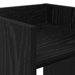 vidaXL Support de Plante 2 pièces Chêne noir 30 x 30 x 80 cm
