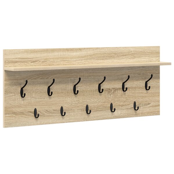 vidaXL Porte-manteau mural avec étagère avec stockage Chêne sonoma 100 x 40 x 12 cm