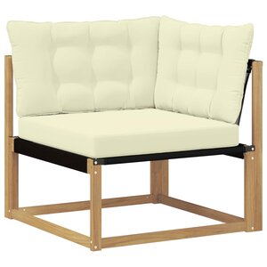 vidaXL Canapé d'angle extérieur Bois d'Acacia Massif Blanc