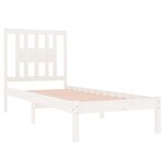 vidaXL Cadre de lit sans matelas blanc bois massif