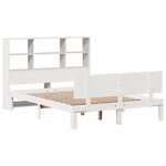 vidaXL Lit bibliothèque sans matelas blanc 120x200 cm bois pin massif