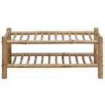 vidaXL Rack à chaussures avec étagère Naturel 68 x 28 x 30 cm Bambou