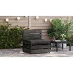 vidaXL Canapé central palette de jardin gris bois de pin imprégné