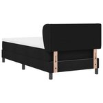 Lit box spring vidaXL avec matelas Noir 90x190 cm Tissu