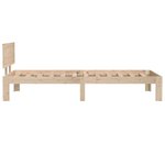 vidaXL Cadre de lit bois massif 75x190 cm petit simple