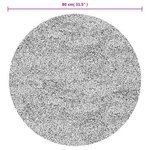 vidaXL Tapis shaggy PAMPLONA poils longs moderne anthracite Ø 80 cm