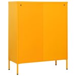 vidaXL Commode Jaune moutarde 80x35x101 5 cm Acier