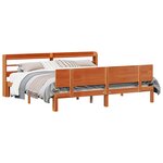 vidaXL Cadre de lit avec stockage 2 Pièces Cire marron Bois de Pin Massif