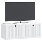 vidaXL Meuble TV mural Blanc 78 5 x 31 x 30 cm Bois d'ingénierie