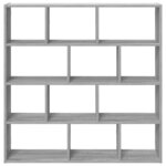 vidaXL Étagère cube murale 12 compartiments sonoma gris