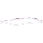 vidaXL Dessus de bureau avec courbe 100x50x2 5 cm manguier massif brut