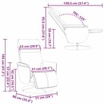 vidaXL Fauteuil de massage inclinable Noir 71 x 90 x 105 cm