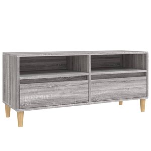 vidaXL Meuble TV sonoma gris 100x34 5x44 5 cm bois d'ingénierie