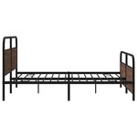 vidaXL Cadre de lit en métal sans matelas chêne marron 200x200 cm