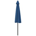 vidaXL Parasol de balcon avec mât en aluminium Bleu 300x155x223cm Demi