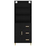 vidaXL Haut Armoire Chêne noir 69 5 x 34 x 180 cm Bois d'ingénierie