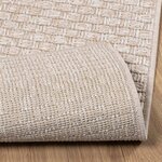 vidaXL Tapis de surface HUARTE Crème 170 x 120 cm Polyester