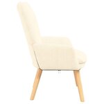 vidaXL Fauteuil relaxant Crème 63 x 67 x 94 cm tissu