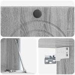 vidaXL Meuble TV mural Sonoma gris 59 5 x 31 x 30 cm Bois d'ingénierie