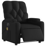 vidaXL Fauteuil de massage inclinable électrique noir similicuir