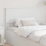 vidaXL Tête de lit Blanc 100 cm Bois d'ingénierie