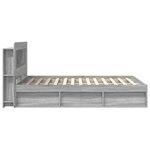 vidaXL Cadre de lit avec rangement Sonoma gris 140 x 190 cm