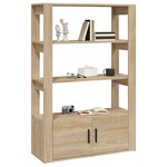 vidaXL Buffet Chêne sonoma 80x30x119 5 cm Bois d'ingénierie