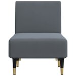 vidaXL Chaise longue gris foncé velours