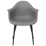 vidaXL Chaises à manger lot de 4 gris PP