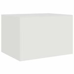 vidaXL Table basse blanc 67x50x44 cm acier