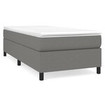 vidaXL Cadre de lit gris foncé 100x200 cm tissu
