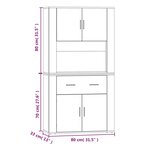 vidaXL Buffet haut Sonoma gris Bois d'ingénierie