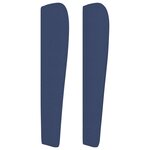 vidaXL Tête de lit avec oreilles Bleu 183x23x118/128 cm Tissu