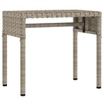 vidaXL Chaises longues lot de 2 avec auvents et table gris clair rotin