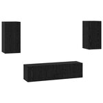 vidaXL Ensemble meuble TV 4 Pièces Chêne noir Moyen 30.5 x 30 x 60 cm