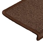 vidaXL Tapis d'escalier 30 pièces 65 x 21 x 4 cm Marron café Bord rectangulaire