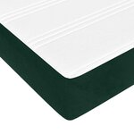 vidaXL Sommier à lattes de lit et matelas Vert foncé 160x200cm Velours