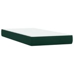 vidaXL Sommier à lattes de lit et matelas vert foncé 80x220 cm velours