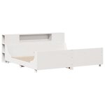 vidaXL Cadre de lit sans matelas blanc 200x200 cm bois massif de pin