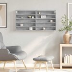vidaXL Armoire à vitrine gris béton 100x8 5x50 cm bois d'ingénierie