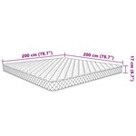 vidaXL Matelas en mousse à mémoire de forme blanc 200x200x17 cm doux