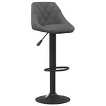 vidaXL Tabourets de bar lot de 2 gris foncé velours