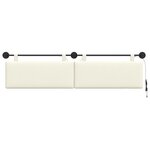 vidaXL Tête de lit suspendue Crème Tissu en velours côtelé