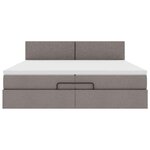 VidaXL Cadre de lit ottoman avec matelas taupe 200x200cm tissu